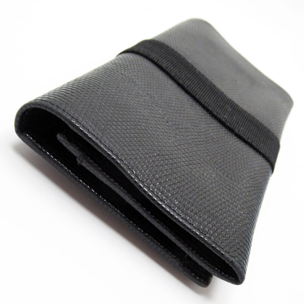 Salvatore Ferragamo wallet black long Gancini leather bi fold Black